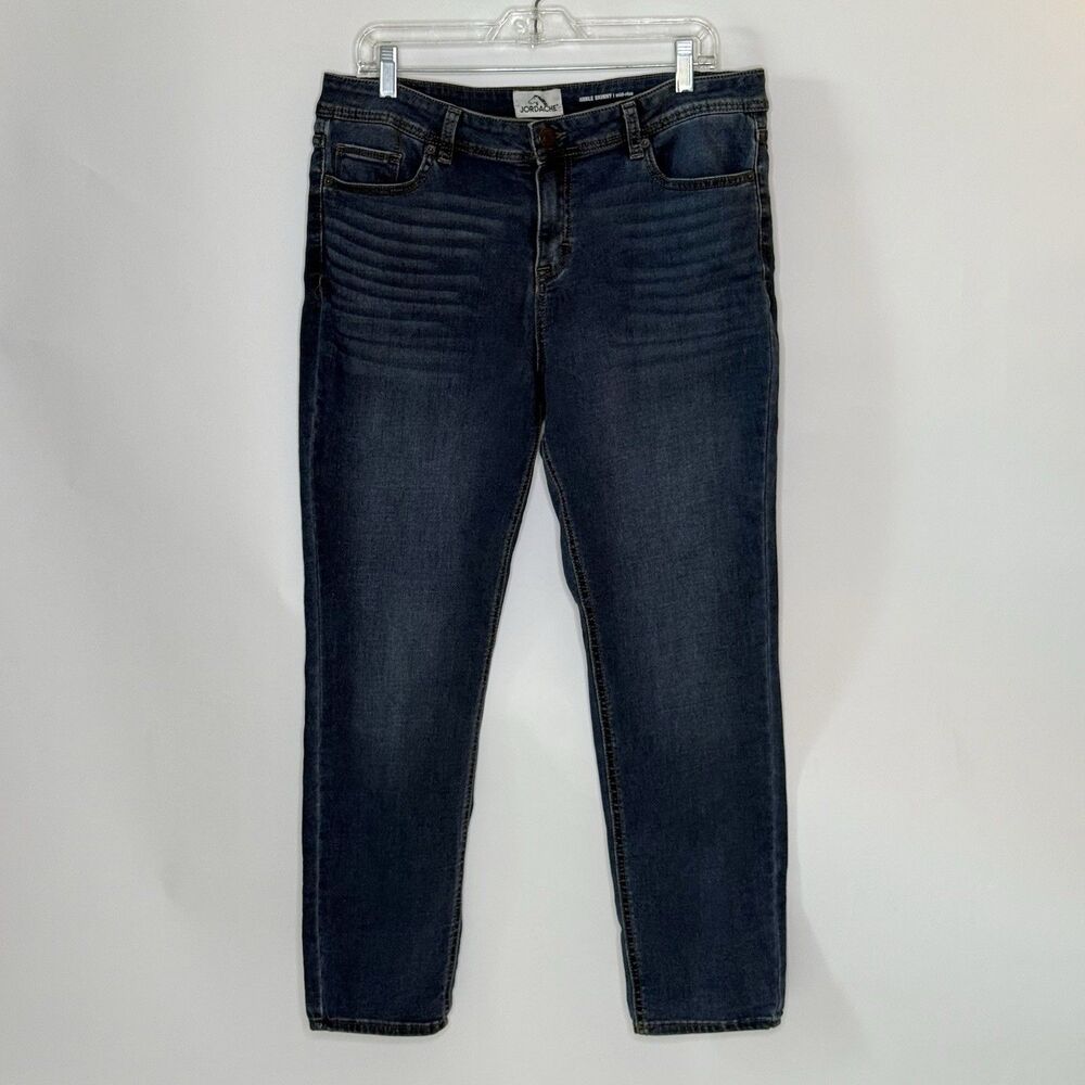 JORDACHE Denim Jeans Women's Sz 14 Blue Ankle Skinny Minimalist Retro Y2K